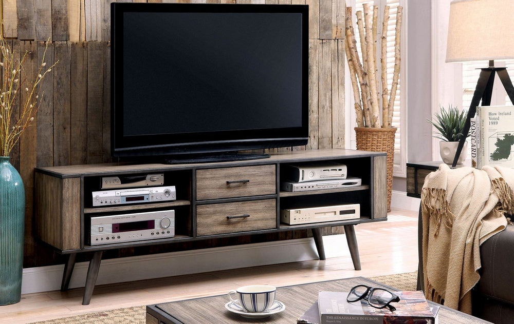 Vilhelm II Gray Wood TV Stand