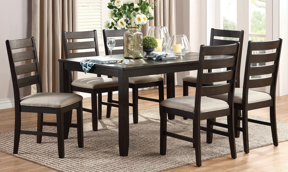 Blair Farm 7-Pc Brown Wood Dining Table Set