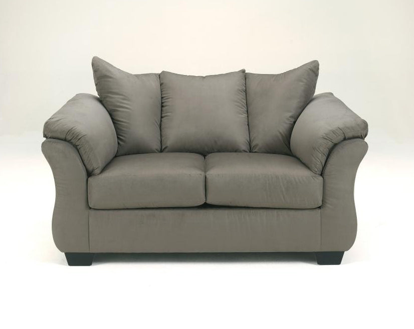 Darcy Cobblestone Fabric Loveseat