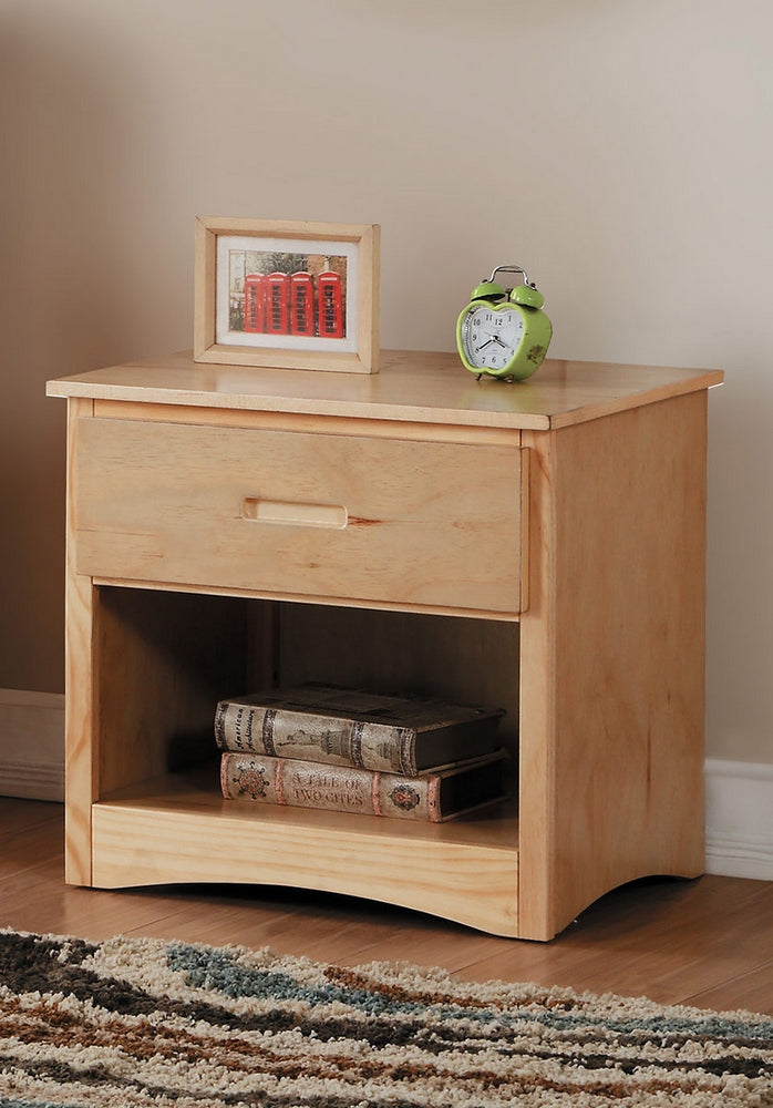 Bartly Natural Pine Wood Nightstand