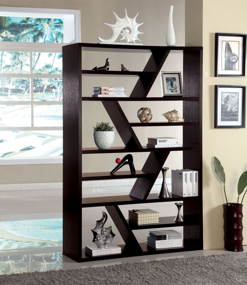 Kamloo Espresso Wood Display Shelf