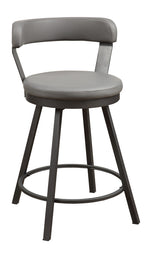 Appert 2 Gray Vinyl/Dark Gray Counter Height Chairs