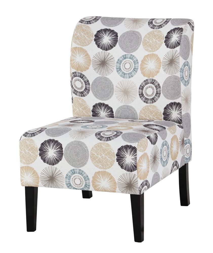 Triptis Gray/Tan Fabric Accent Chair