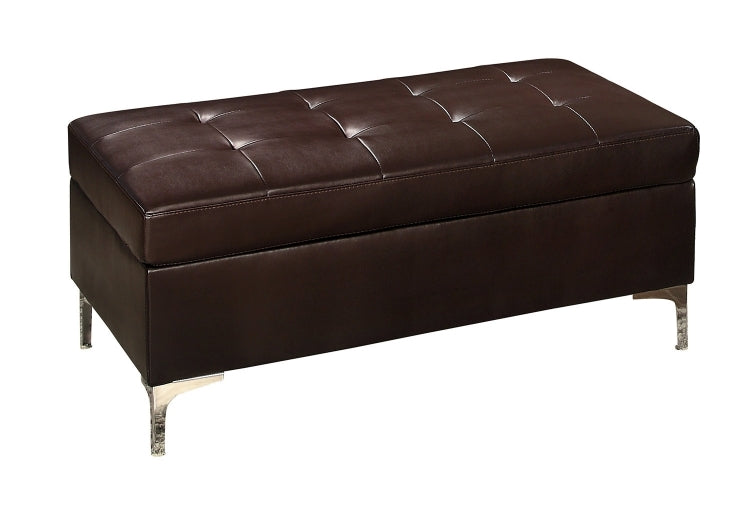 Barrington Brown Bi-Cast Vinyl Ottoman