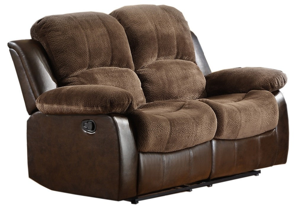 Cranley Chocolate Manual Double Recliner Loveseat