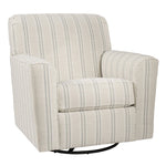 Alandari Gray Swivel Glider Accent Chair