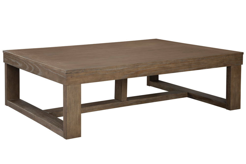 Cariton Gray Wood Rectangular Coffee Table