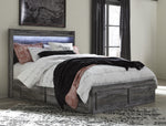 Baystorm Gray Wood Queen Platform Bed with Underbed Storage