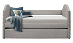 Comfrey Gray Fabric Twin Daybed with Trundle