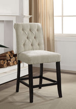 Izzy 2 Ivory Chenille Counter Height Chairs