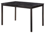 Tempe Black Faux Marble/Metal Rectangular Dining Table