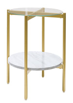 Wynora White/Gold End Table