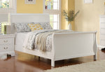 Fiona White Wood Twin Sleigh Bed