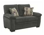 Fairbairn Charcoal Chenille Loveseat