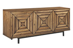 Fair Ridge Warm Brown Wood Accent Cabinet