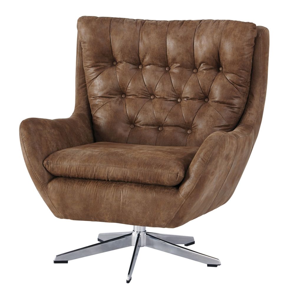 Velburg Brown Fabric Accent Chair