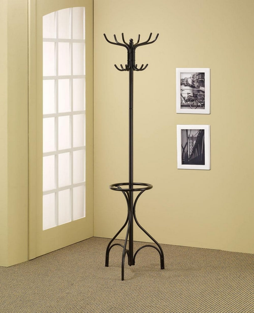 Abel Black Metal Coat Rack