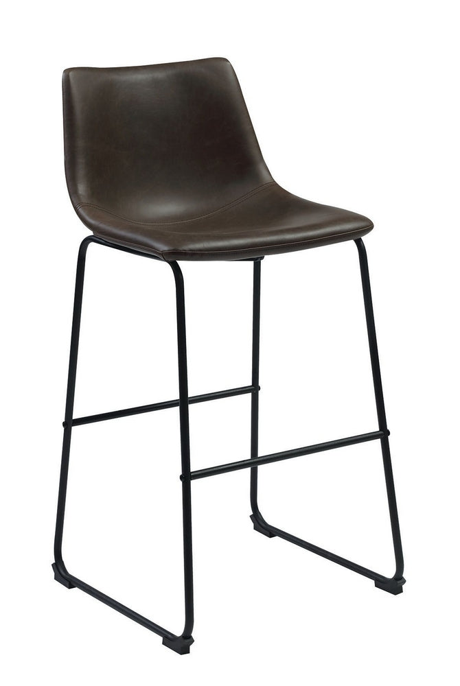 Sorne 2 Two-Tone Brown Leatherette Bar Stools
