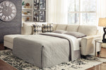 Abinger 2-Pc Natural Chenille LAF Sectional with Sleeper (Oversized)