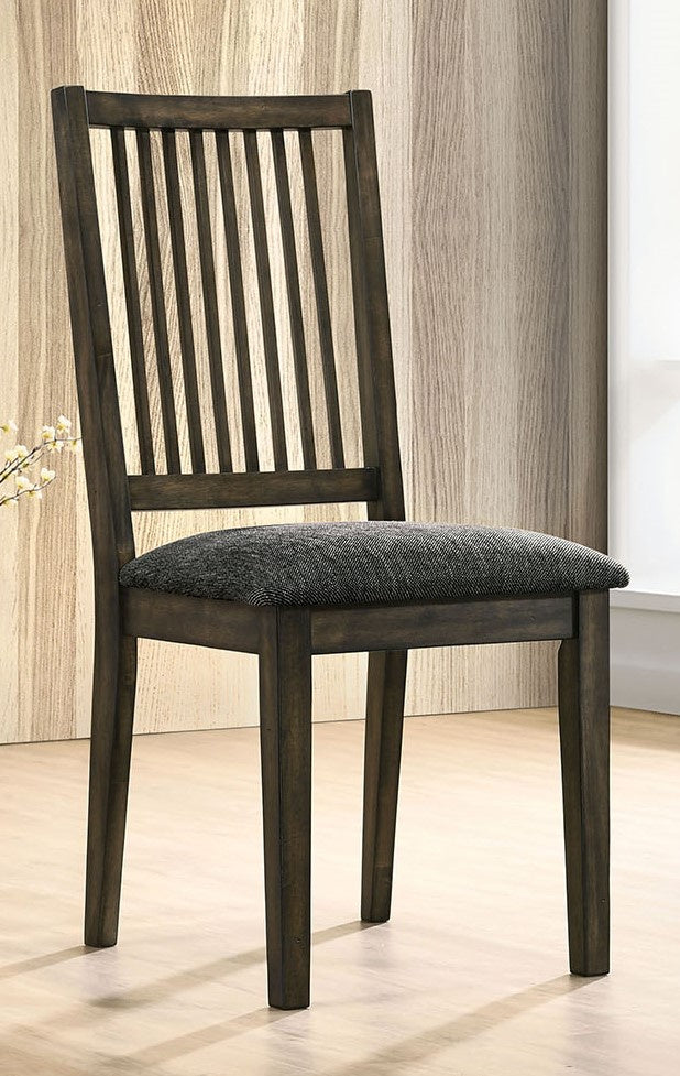 Cherie 2 Gray Fabric/Wood Side Chairs