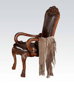Dresden 2 Cherry Oak Wood/PU Leather Arm Chairs