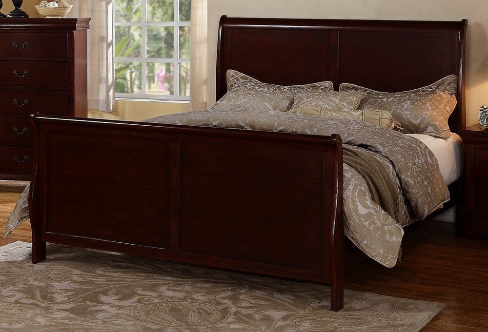Fiona Cherry Wood King Sleigh Bed