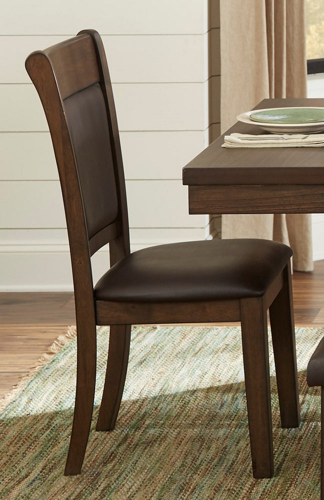 Wieland 2 Dark Brown Bi-Cast Vinyl Side Chairs