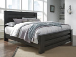 Brinxton Black Wood King Panel Bed