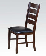 Urbana 2 Cherry Wood/Black PU Leather Side Chairs