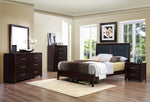 Edina 6-Pc Espresso Wood King Panel Bedroom Set