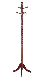 Abilio Red Brown Wood Coat Rack