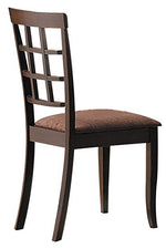 Cardiff 2 Espresso Wood/Dark Brown Microfiber Side Chairs