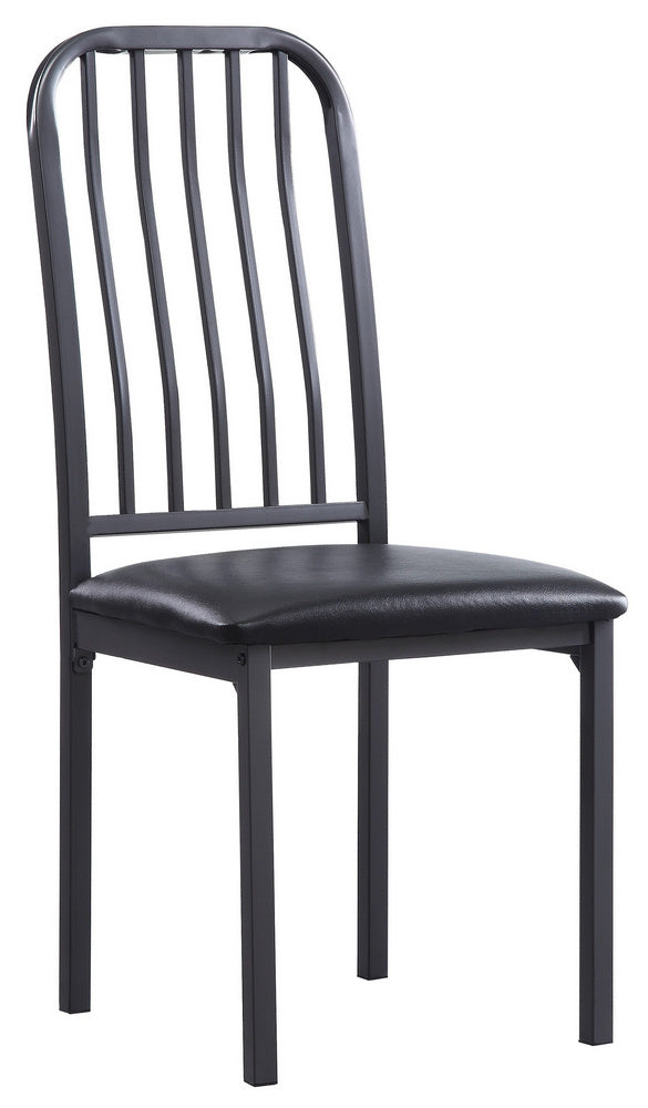 Tripp 2 Charcoal Vinyl/Metal Side Chairs