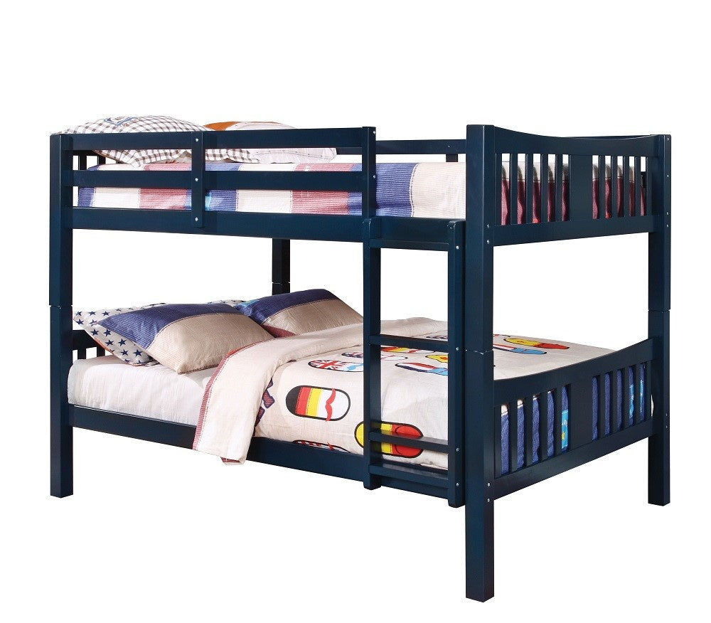 Cameron Blue Twin over Twin Bunk Bed