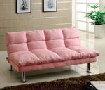 Saratoga Pink Microfiber Futon Sofa