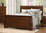 Abbeville Brown Cherry Cal King Sleigh Bed