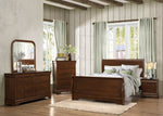 Abbeville Brown Cherry Cal King Sleigh Bed
