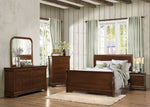 Abbeville Brown Cherry King Sleigh Bed