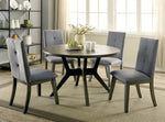 Abelone Gray Wood Round Dining Table