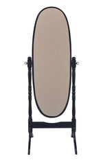 Adela Black Wood Cheval Mirror