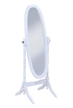 Adela White Wood Cheval Mirror