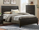 Alaina Walnut Wood King Bed (Oversized)