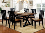 Alana Antique Oak/Black Wood Dining Table