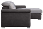 Alfio 2-Pc Two-Tone RAF Sectional with Pull-Out Bed