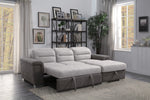 Alfio 2-Pc Two-Tone RAF Sectional with Pull-Out Bed