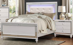 Alonza 6-Pc White Wood Queen Bedroom Set w/LED Lighting