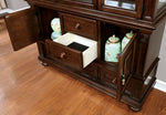 Alpena Brown Cherry Wood Hutch & Buffet