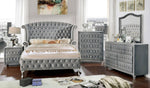 Alzir Gray Fabric Frame Dresser Mirror