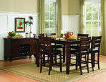 Ameillia 2 Dark Oak Bi-Cast Vinyl Counter Height Chairs