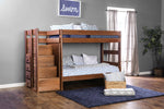 Ampelios Mahogany Wood Twin/Twin Bunk Bed